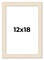 12x18 Wide Barnwood Picture Frame with UV-Resistant Acrylic & Acid Free Backing, Available in 6 Paint Finishes - Grey, Brown, White, and Black